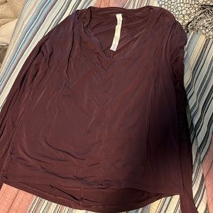 Lulu Lemon Maroon long sleeve shirt